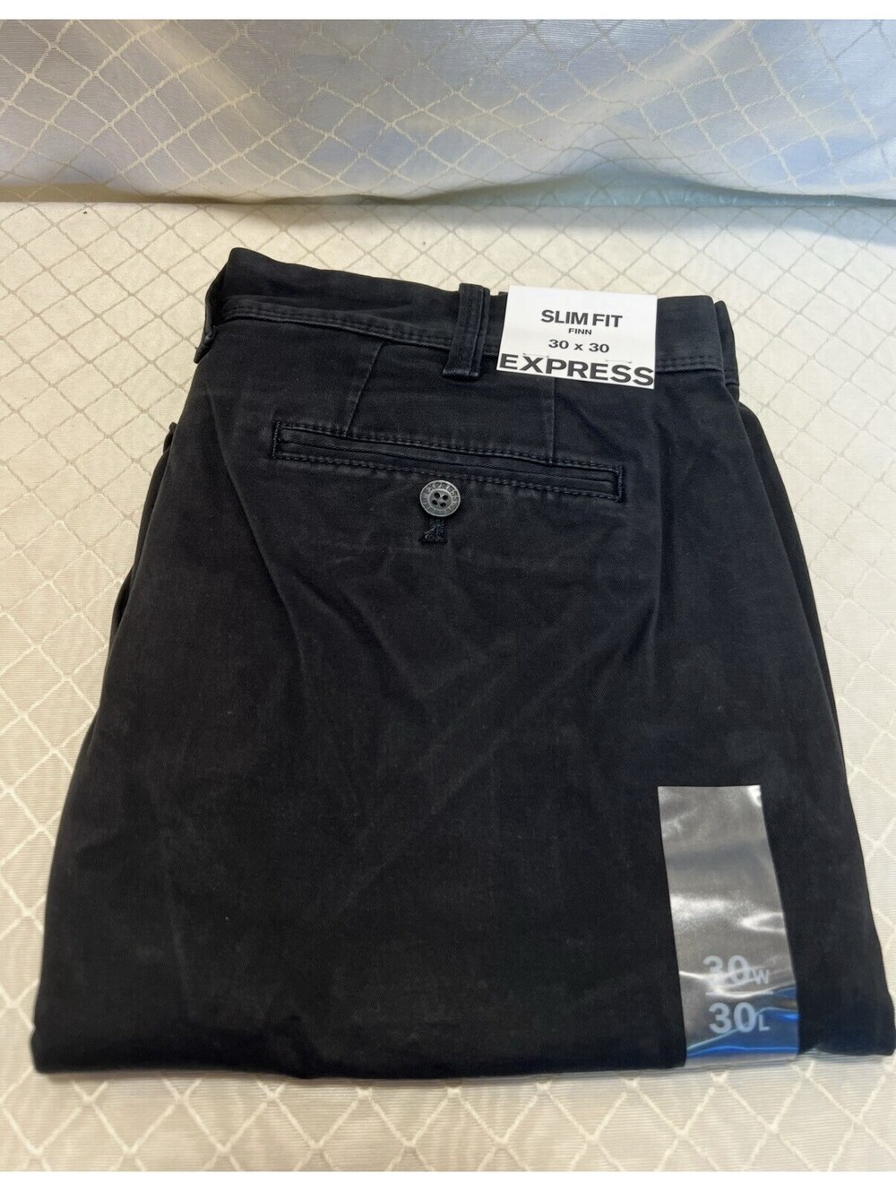 Express Slim Fit Finn Pants Mens Size 30x30 Black NWT
